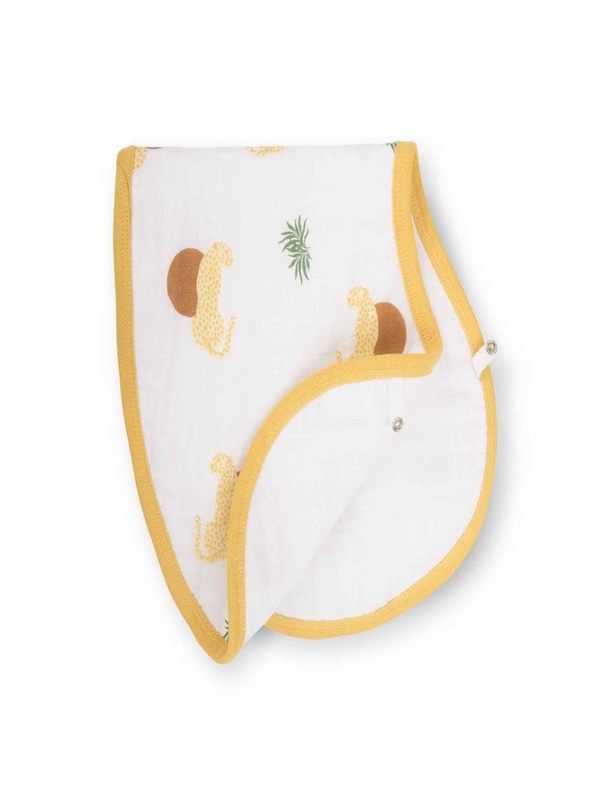 THEONI Cotton Muslin 3Layer Burpy Bib, 2-in-1 Bib-Woody tiger - Image 2