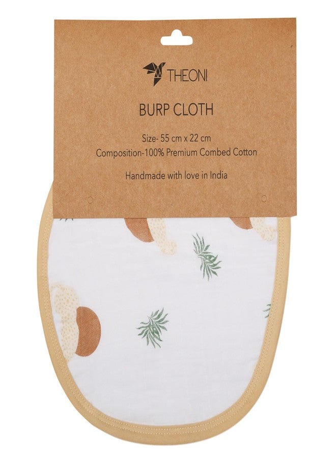 THEONI Cotton Muslin 3Layer Burpy Bib, 2-in-1 Bib-Woody tiger - Image 4