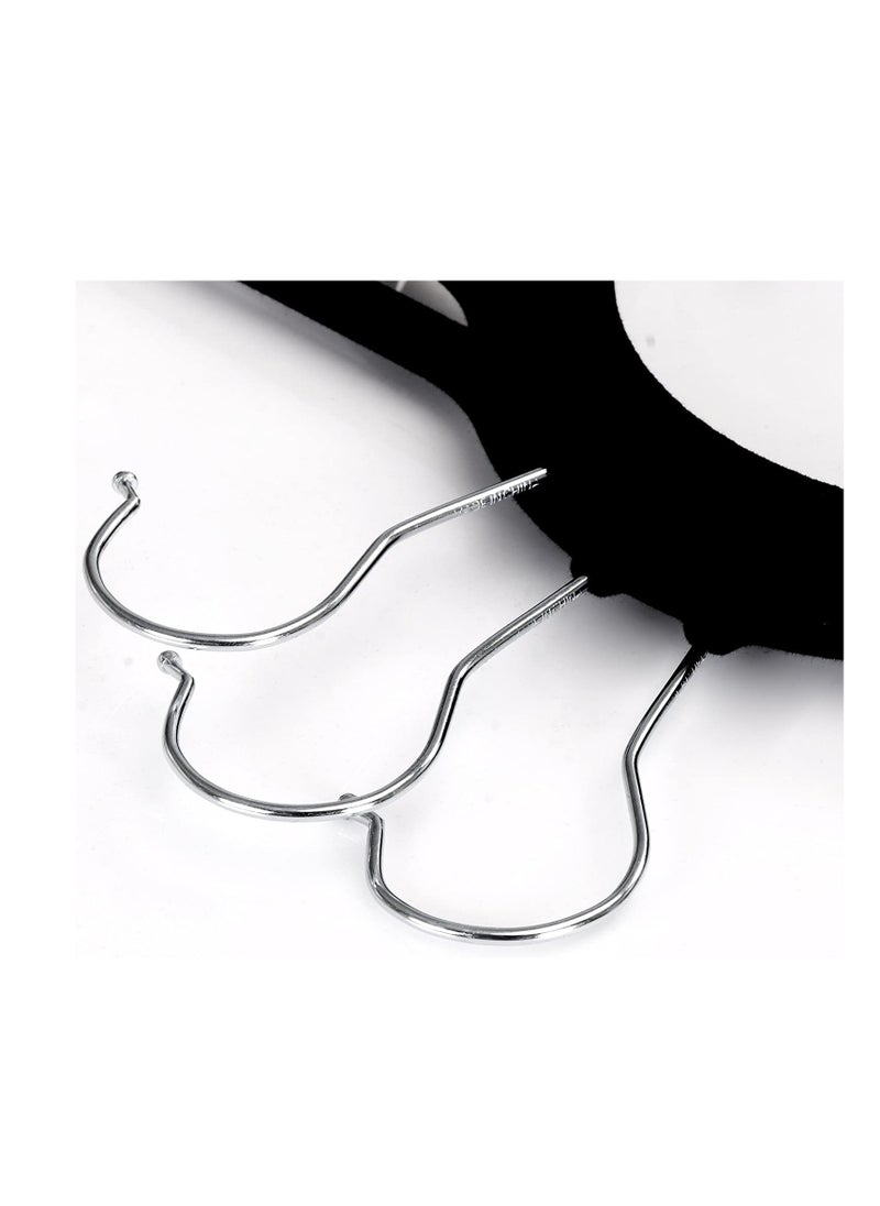 TYCOM Non Slip Velvet Hangers Suit Hangers 20 Pack Ultra Thin Space Saving 360 Degree Swivel Hook Clothes Hangers Hold Up to 10 Lbs for Coats Jackets Pants Dress Clothe Metal CLip 20pcs Black.  - Image 4