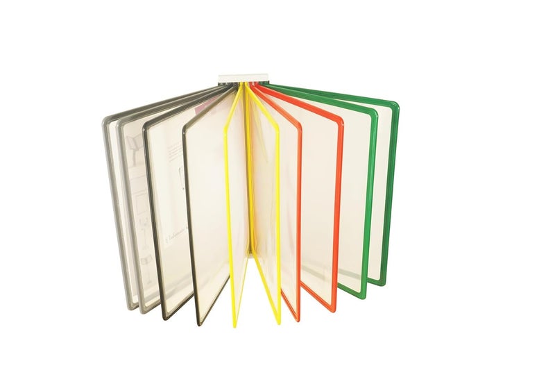 GREESHMA Plastic Wall Unit Hanging Documents Storage Folders - 10 (A4, Multicolored folders) - Image 1