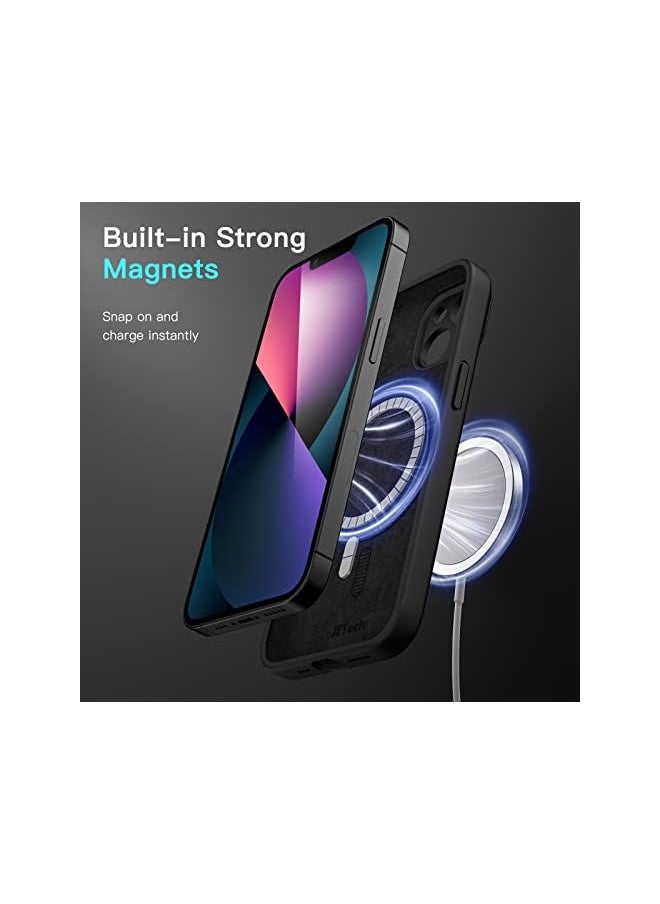 Jetech Magnetic Silicone Case for iPhone 13 6.1-Inch, Compatible with MagSafe, Silky-Soft Touch Phone Cover with Camera Lens Full Protection (Black)  - Image 3