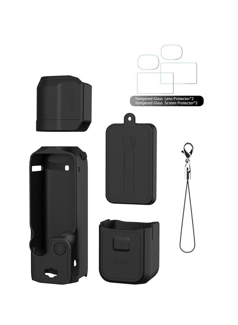 X-level DJI OSMO Pocket 3 Accessory Kit, Silicone Protective Case Cover, Tempered Glass Screen Protector, Lens Protector - Image 2