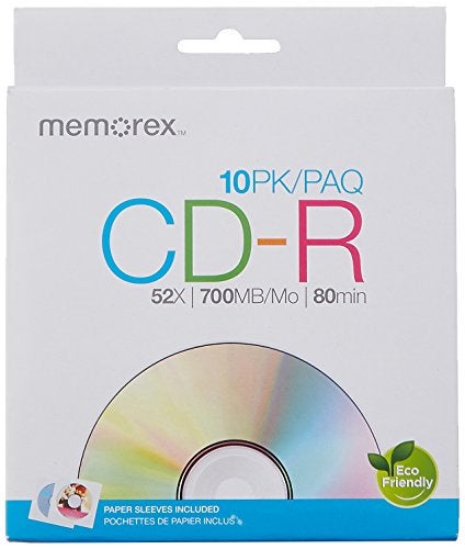 PNY Memorex 700Mb/80 Minute 52X CD-R, 10 Pack (32020033356) - Image 1