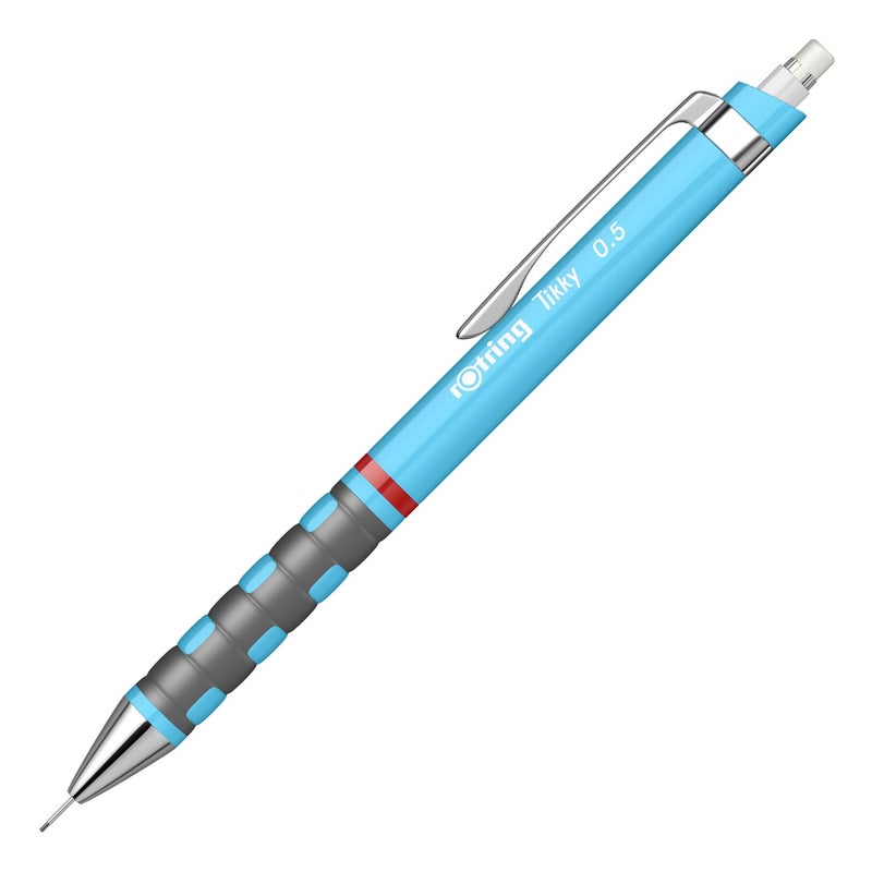 Rotring Rotring 0.5mm Mechanical Clutch Lead Pencil | Tikky | for Smooth Writing Drafting Drawing | Neon Blue Barrel | Stationery  - Image 4