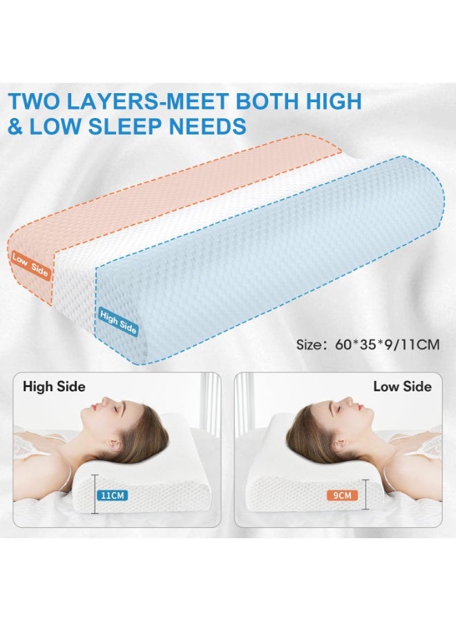 مخدة ميموري فوم طبية - ناعمة وتدعم الرقبة - مثالية للنوم العميق والراحة التامة في الاستخدام اليومي - Image 2