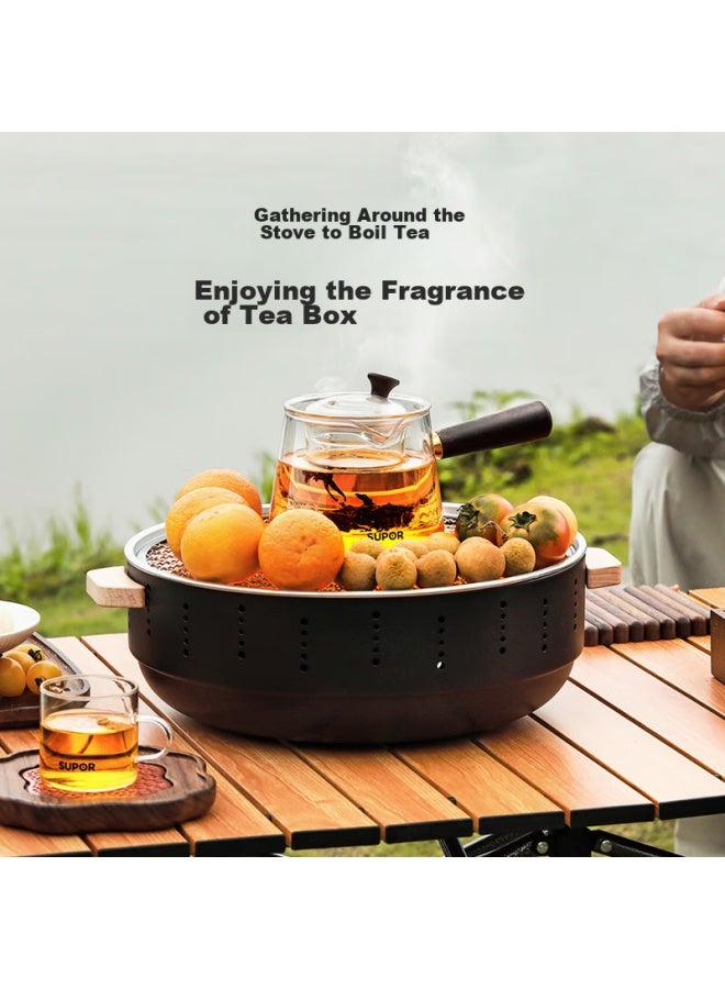 Supor Heat-resistant Glass Teapot, Heat-resistant Tea Infuser, Water Kettle With Side Handle. 700ml - Image 1