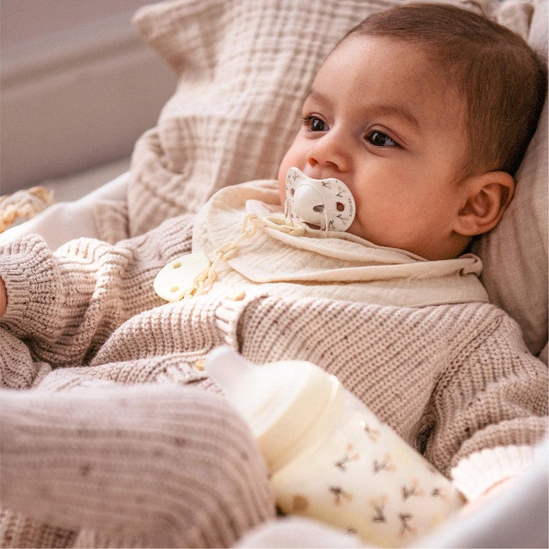 SUAVINEX سوفينكس، عبوة من 2 مصاصة للأطفال من 0 إلى 6 أشهر والمواليد الجدد، مع حلمة سيليكون فسيولوجية SX Pro متناسقة، مسطحة ومرنة، تحترم التطور الفموي، طيور بيج - Image 5