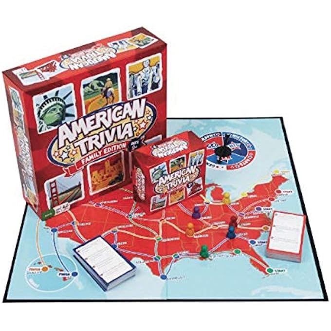 Media Trivia Game  American Trivia Family Edition  the America Themed Family Board Game