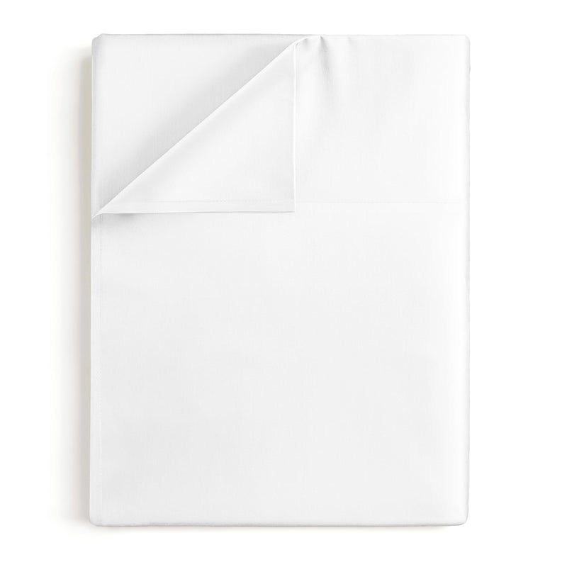 CGK Unlimited Queen 400 Thread Count 100 Cotton Flat Sheet  Comfortable Cooling  Breathable Cotton  Top Flat Sheet Only  Luxury Hotel Quality Bedding  Extra Soft and Comfy  Easy Care Wrinkle Free  White 