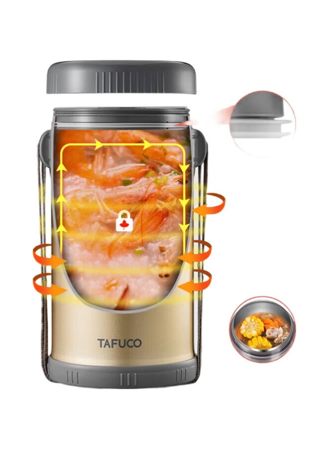 Tafuco Insulated Lunch Box, Extra-Long Insulated Soup Container, Multi-Layer Portable 24-Hour Lunch Box For Office Workers And Students, T2538 - Image 2