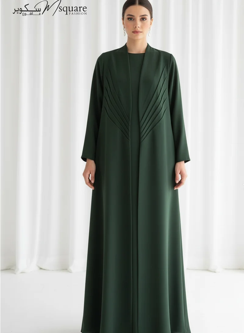 MSquare Fashion The Sunburst Green Pleat Abaya