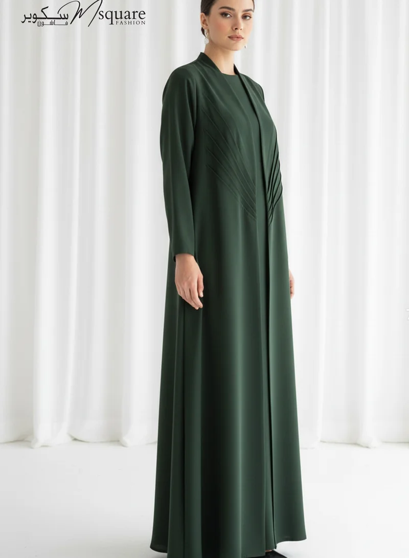MSquare Fashion The Sunburst Green Pleat Abaya