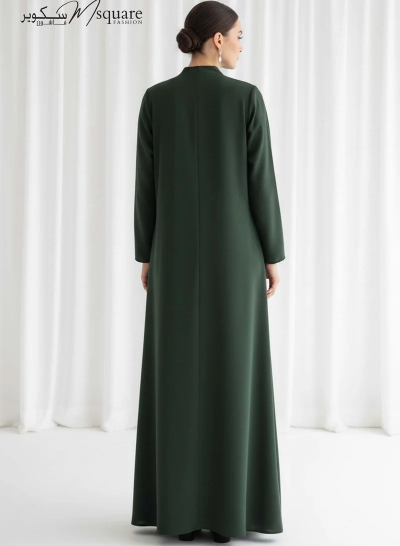 MSquare Fashion  The Sunburst Green Pleat Abaya for Women | Best Price UAE