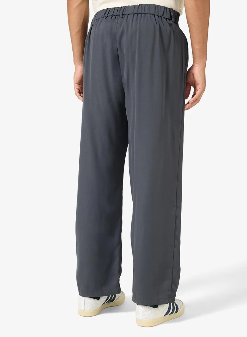 Robert Wood Charcoal Grey Relaxed Fit Trousers for Men | Best Price UAE