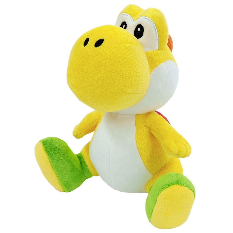 Little Buddy 1220 Super Mario All Star Collection Yellow Yoshi Plush, 7" - Image 1