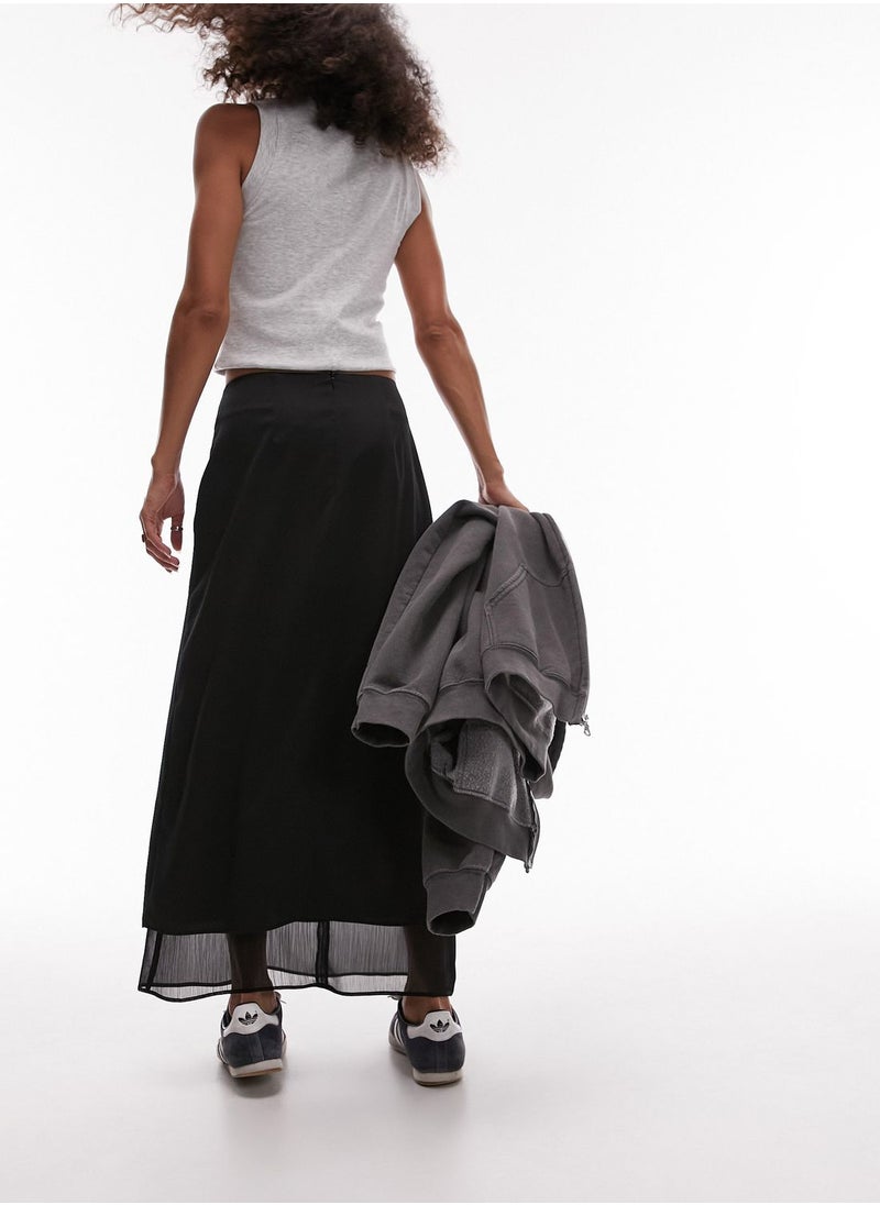 High Waist Midi Skirt