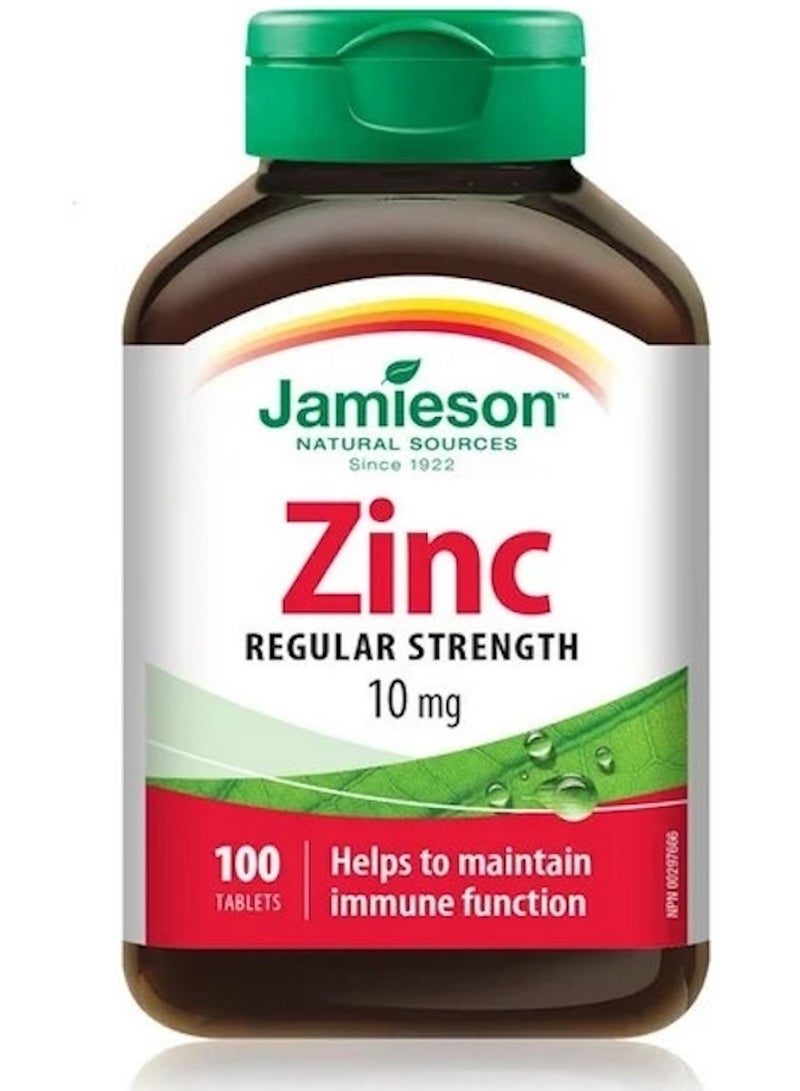 Jamieson Zinc 10 mg 100 tablets