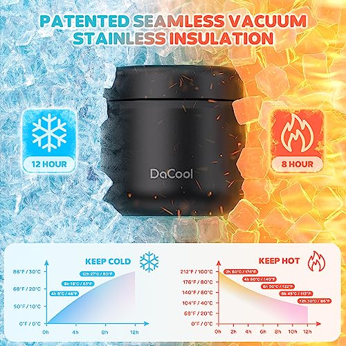 DaCool Kids Thermo for Hot Food 13 OZ Insulated Food Jar Kids Lunch Food Thermo Vacuum Stainless Steel Insulated Lunch Container Bento for School Office Picnic Travel Outdoors, Light-Purple - Image 3