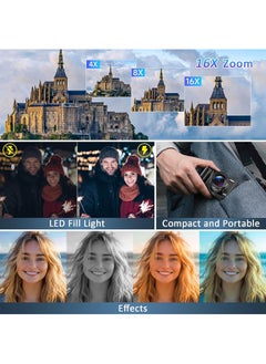 Mi VAZA 4K Digital Camera for Photography - Autofocus 48MP Vlogging Camera - 180 Degree Flip Screen - 16X Digital Zoom - 4K Record Video - 64GB SD Card - 2 Batteries and Battery Charger  - Image 5