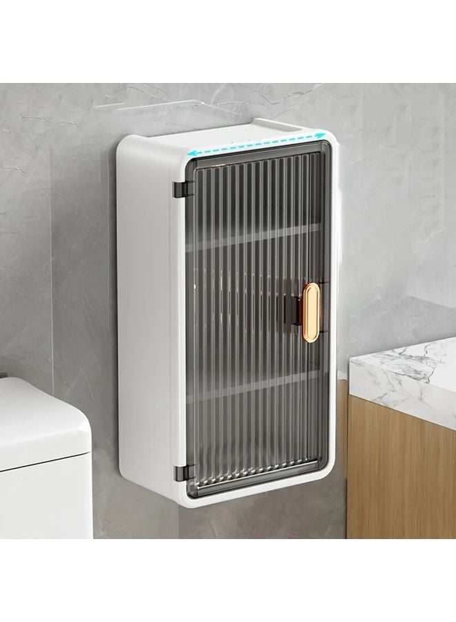 Cream Yellow No Drill Wall Organizer Adhesive Mount Storage Shelf For Home Organization - Image 5