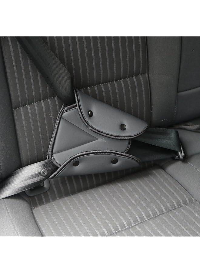 YOMYM Seat Belt Adjuster For Kids 2 Packs Car Seatbelt Safety Cover Triangle Positioner For Short People Firm Auto Shoulder Neck Strap Adjuster Protective Safety Strap Adjuster Pad Harness (Black) - Image 5