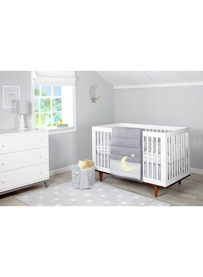NoJo Little Love Separates Collection - 16” Weathered Grey Star and Moon Shaped Wall Art, Nursery, Bedroom or Playroom Décor - Image 3