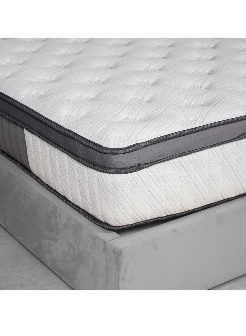 مون مرتبة سرير مون  الكلاسيكية المريحة مقاس 28 سم مرتبة هجينة ذات النوابض الجيبية مقاس سوبر كينج 200 × 200 سم، نوابض داخلية جيبية لعزل الحركة - تخفيف الضغط - Image 3