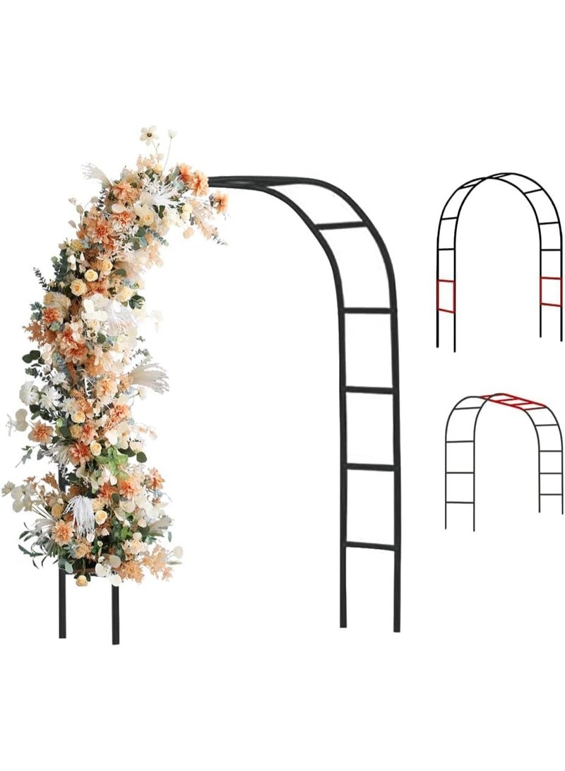 Metal Garden Arch, Garden Trellis for Climbing Plants, Arbors Trellis Plants Stand for Outdoor Garden Wedding Ceremony Party Decoration, Lightweight Garden Bridal Party Decoration Arbor, Black - Image 1