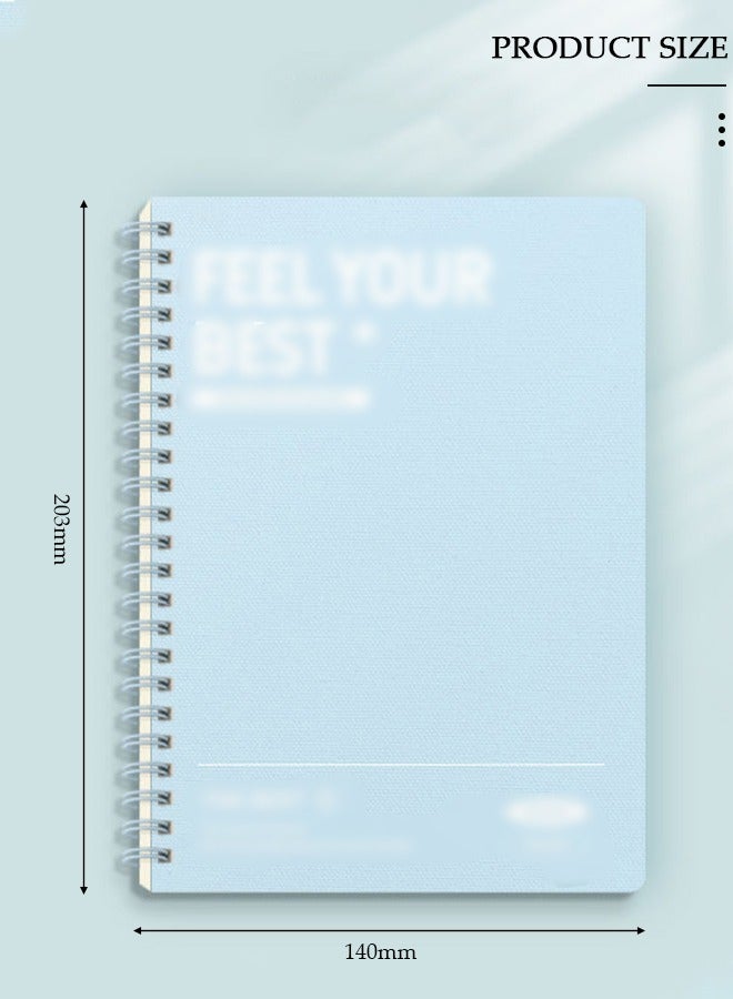 DUNISO 6 Pack Spiral Notebooks, Transverse Line Diary Notebook for Women Men, A5 Notebook for Study and Notes, Large Capacity Spiral Notebook for business, office, school, meeting, diary, journal - Image 4