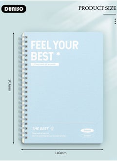 DUNISO 6 Pack Spiral Notebooks, Transverse Line Diary Notebook for Women Men, A5 Notebook for Study and Notes, Large Capacity Spiral Notebook for business, office, school, meeting, diary, journal  - Image 4
