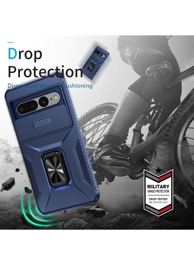 HuHa Case Cover For Google Pixel 7 Pro 5G Sliding Camshield Holder Phone Case(Blue)  - Image 4