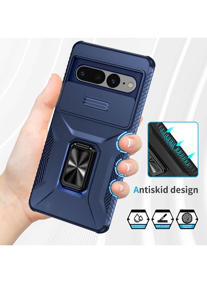 HuHa Case Cover For Google Pixel 7 Pro 5G Sliding Camshield Holder Phone Case(Blue)  - Image 5