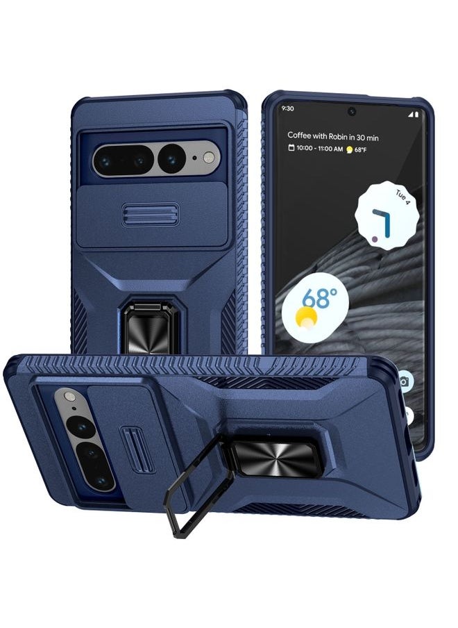 HuHa Case Cover For Google Pixel 7 Pro 5G Sliding Camshield Holder Phone Case Blue 