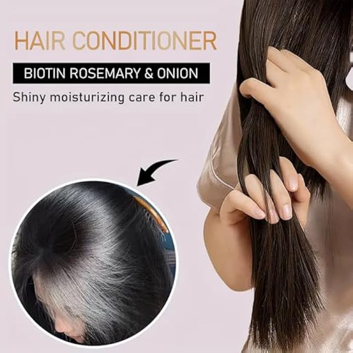 Grospe Hydrating Conditioner with Onion, Biotin and Rosemary Hair Conditioner for Thick for Hair Dry/Damaged/Color-Treated Hair Moisturizing Nourishing for All Hair Type 3.52 Fl Oz (100g) - Image 5