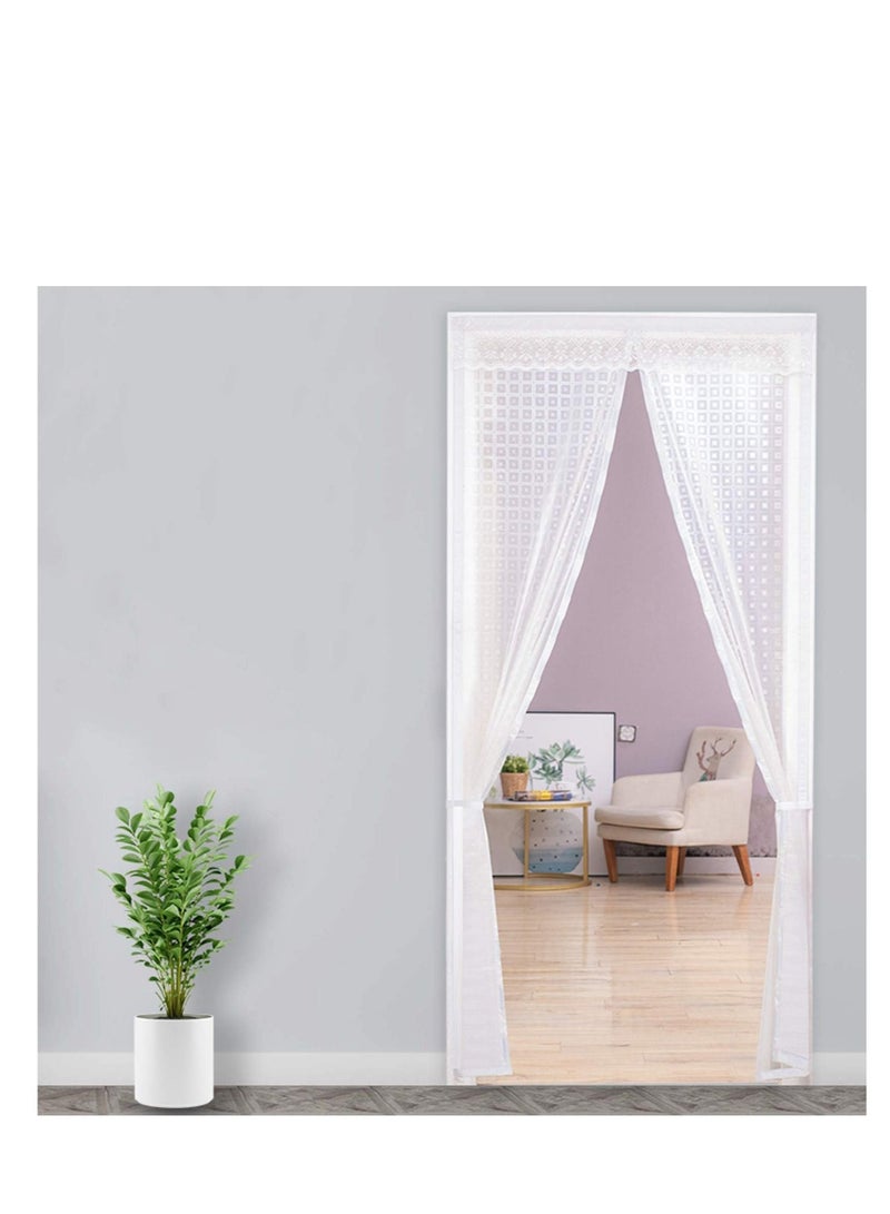 Captaintech Insulated Door Curtain, Transparent Insulated Door Curtain, Magnetic Screen Door, Self Closing Privacy Magnetic Curtain, Keeping Draft Out for Kitchen, Patio, Air Conditioner Room 35.4  83 inch - Image 3