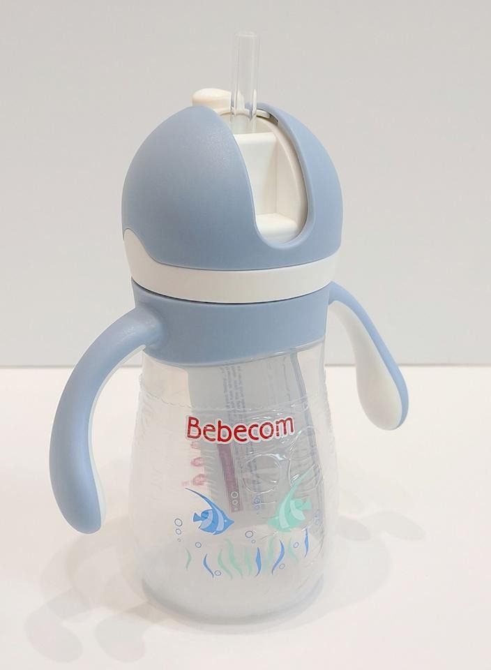 بيبكوم كوب مصاصة للأطفال بمقبض أزرق 280 مل - Image 1