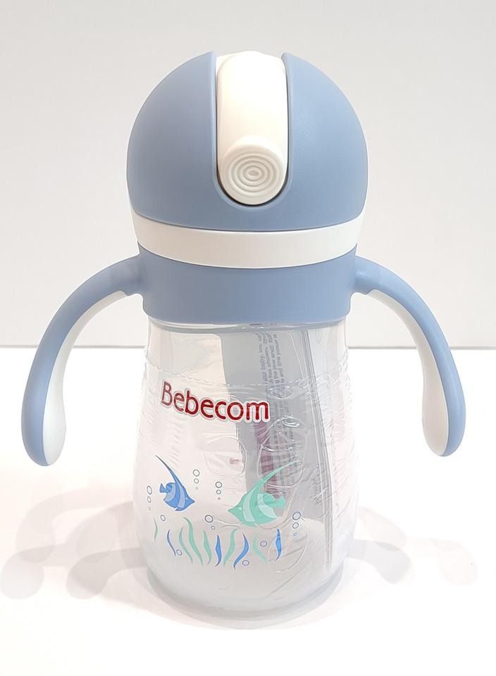 بيبكوم كوب مصاصة للأطفال بمقبض أزرق 280 مل - Image 3