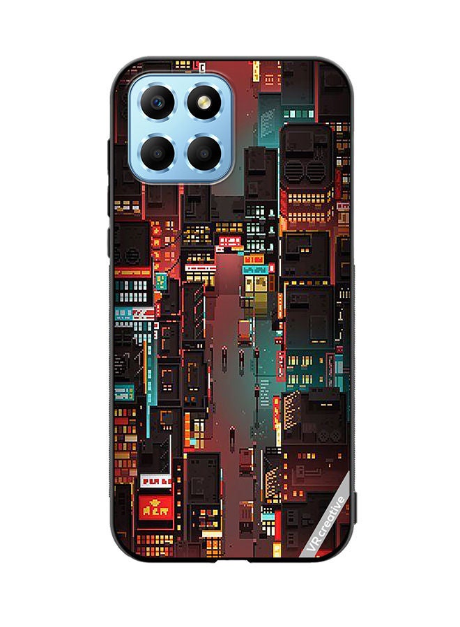 VR CREATIVE Protective Case Cover For Honor X8 5G Street Of Tokyo Design Multicolour - Image 1
