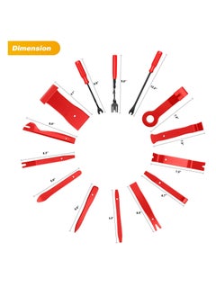 Excefore 40Pcs Trim Removal Tool, Auto Terminal Removal Key Tool, Auto Clip Pliers Stereo Removal Tools, Car Upholstery Repair Removal Kit, Precision Hook and Pick Set,Wiring Threader, Car Film Scraper  - Image 2