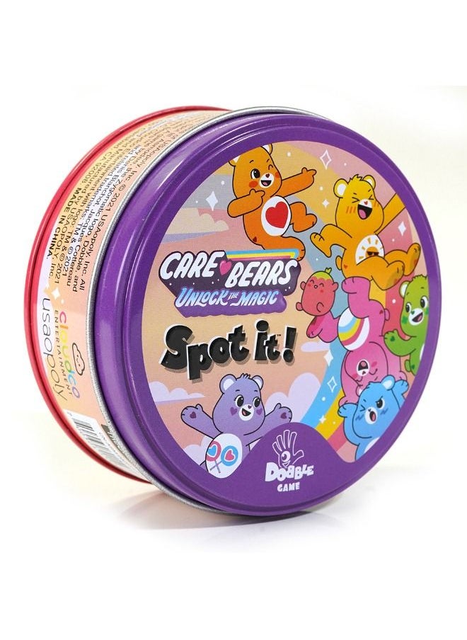 Spot it Spot It, Care Bears Mini Card Game, Matching Game, Fun Kids Game for Family Game Night, Travel Game for Kids, Great Gift for Age 7+ Kids, 2 to 8 Players Average Playtime 15 Minutes  - Image 1