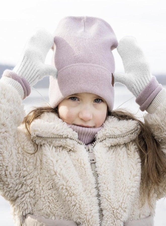 PLZSITDOWN Toddler Winter Mittens Solid Knitted Cold Protection Magic Gloves Mitten for Boys Girls White - Image 5