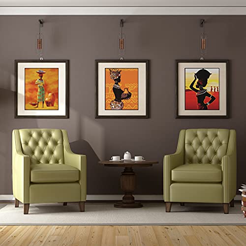 Tenare 9 Pieces Canvas African American Wall Decor Black African Woman Wall Painting Black Art Pictures Retro Ethnic Ancient Poster Unframed, 8 x 10 Inch - Image 2