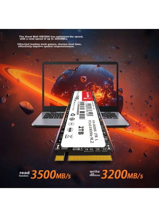 Great Wall 1tb Ssd, M.2 Interface , Pcie 3.0x4, Gw3500 Series, Read Speed Up To 3500mb/s - Image 1