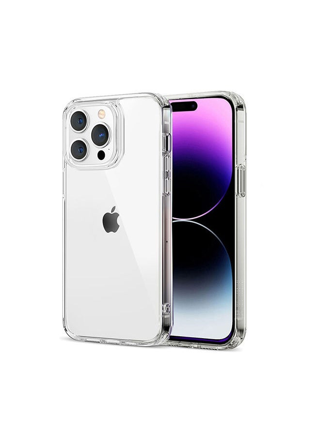 O Ozone Hard TPU Acrylic Cover For Apple iPhone 14 Pro Case Heavy Duty Shockproof Anti-Slip Full-Body Protective Mobile Phone Cover - Clear  - Image 1