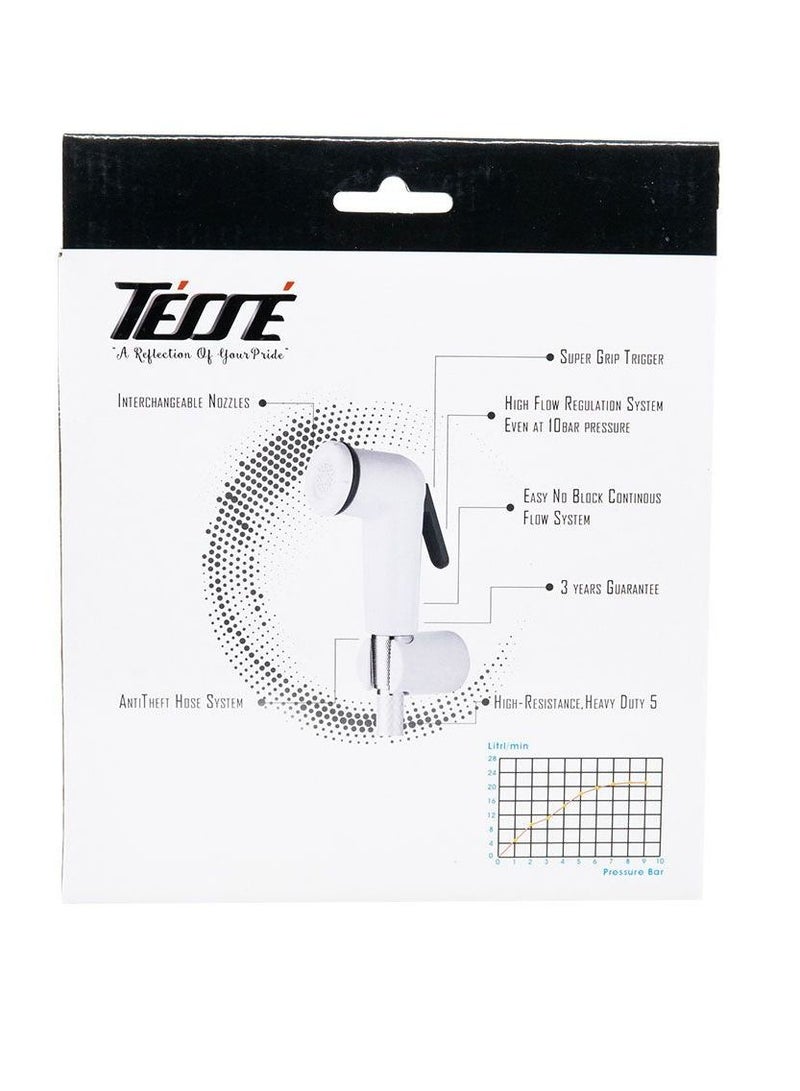 Tesse Toilet Spray Shattaf With Flexible Hose And Hook - Image 2