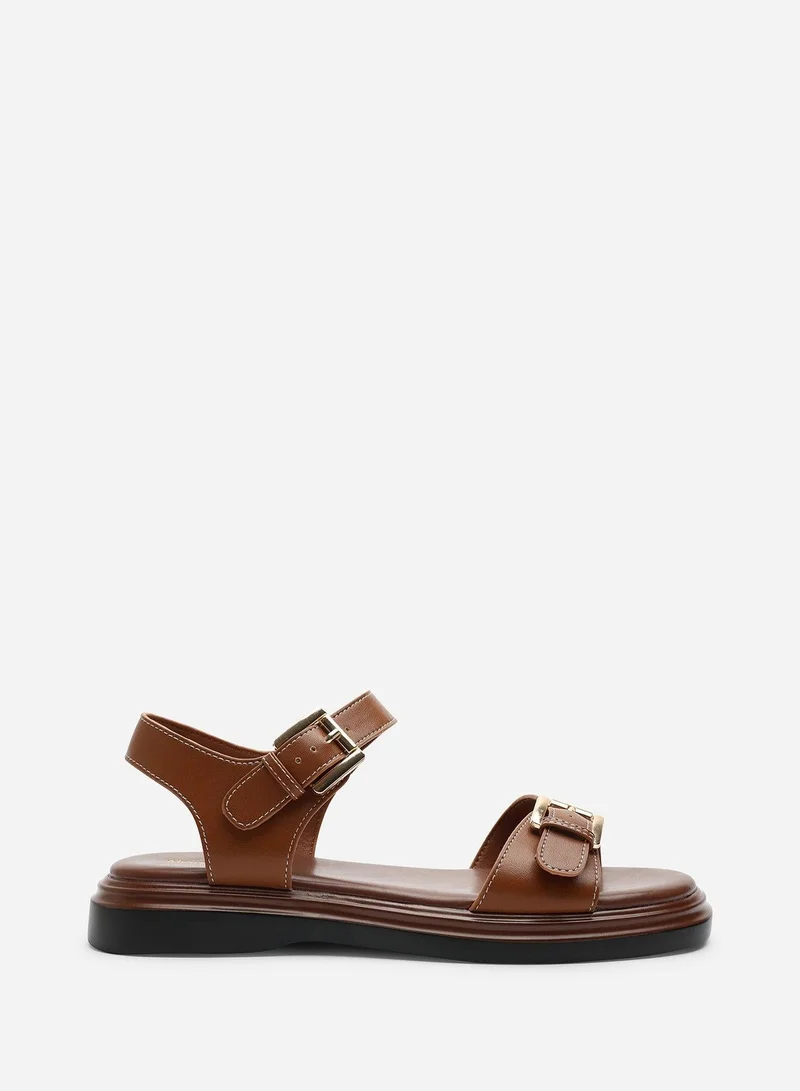 Where's That From Circa Flatform Double Buckle Sandal