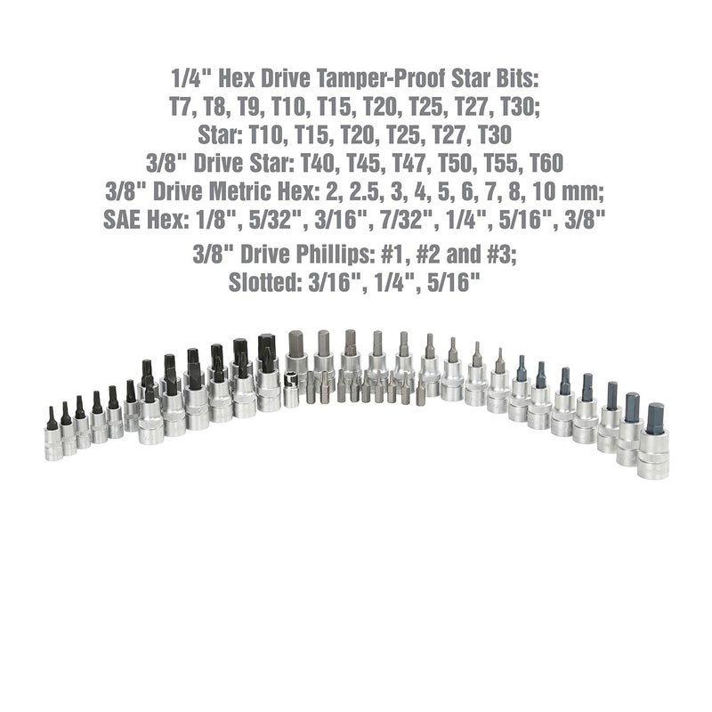 Oemtools 23992 44-Piece Torx Socket Set  Ideal Torx Bit Set For Automotive Work  Heat Treated Alloy Steel Set  Posi-Grip Design  Rust-Resistant Finish  Tool Box Organizer Eva Tray Include - Image 4