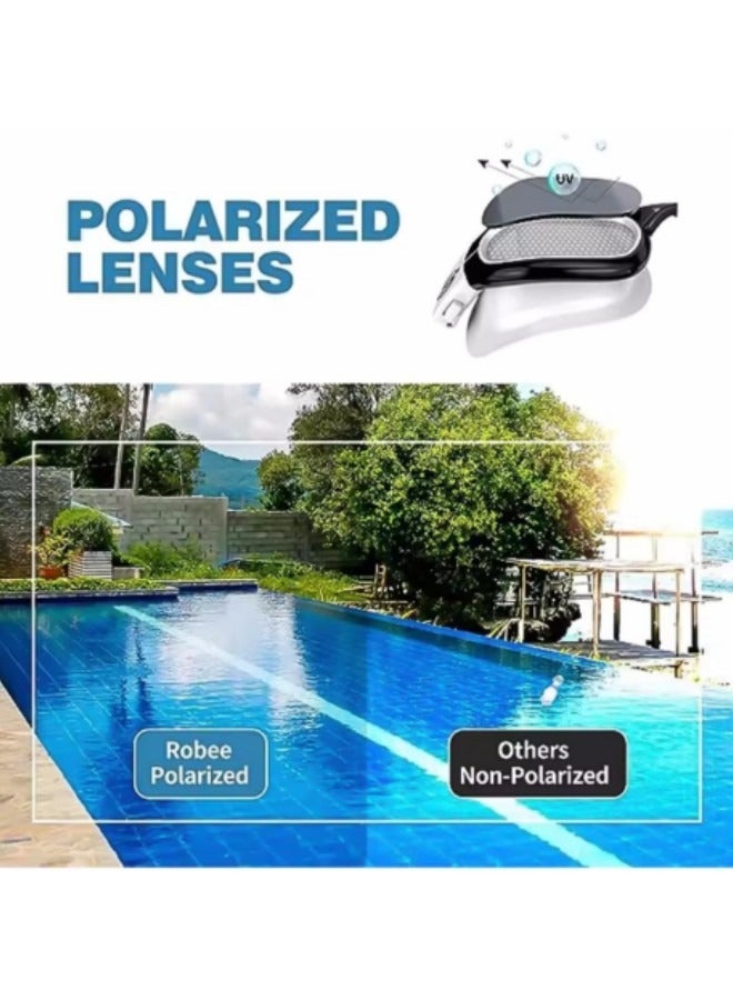 GGEROU Swimming Cap with Swim Goggles, Swimming Goggles Swimming Cap Set for Adults,UV Protection Lenses Clear Anti-Fog Swim Goggles,Silica Gel Waterproof Swimming Cap, Black - Image 5