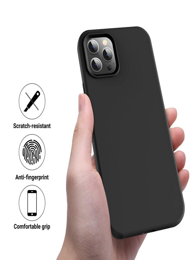 OTOFLY Compatible with iPhone 12 Pro Max Case 6.7 inch(2020),[Silky and Soft Touch Series] Premium Soft Liquid Silicone Rubber Full-Body Protective Bumper Case for iPhone 12 Pro Max (Black) - Image 5