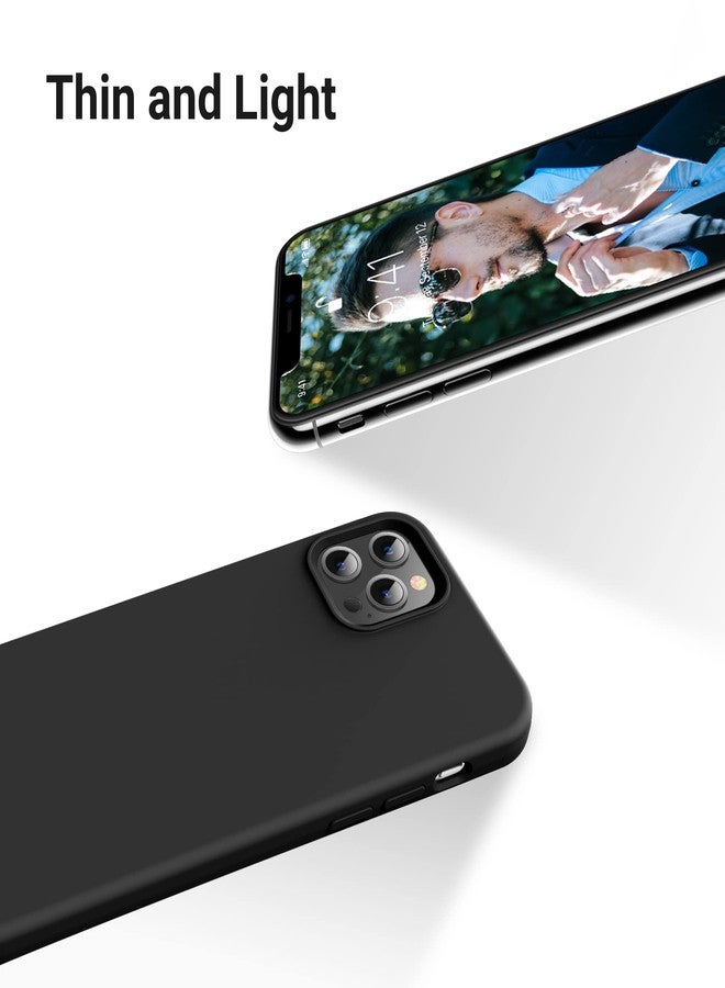 OTOFLY Compatible with iPhone 12 Pro Max Case 6.7 inch(2020),[Silky and Soft Touch Series] Premium Soft Liquid Silicone Rubber Full-Body Protective Bumper Case for iPhone 12 Pro Max (Black) - Image 4